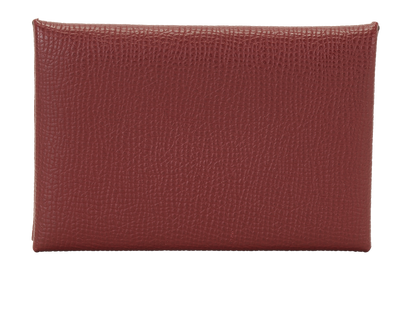 Hermes Calvi Card Holder, &pound;240, Accessories, Red, Leather, Front view